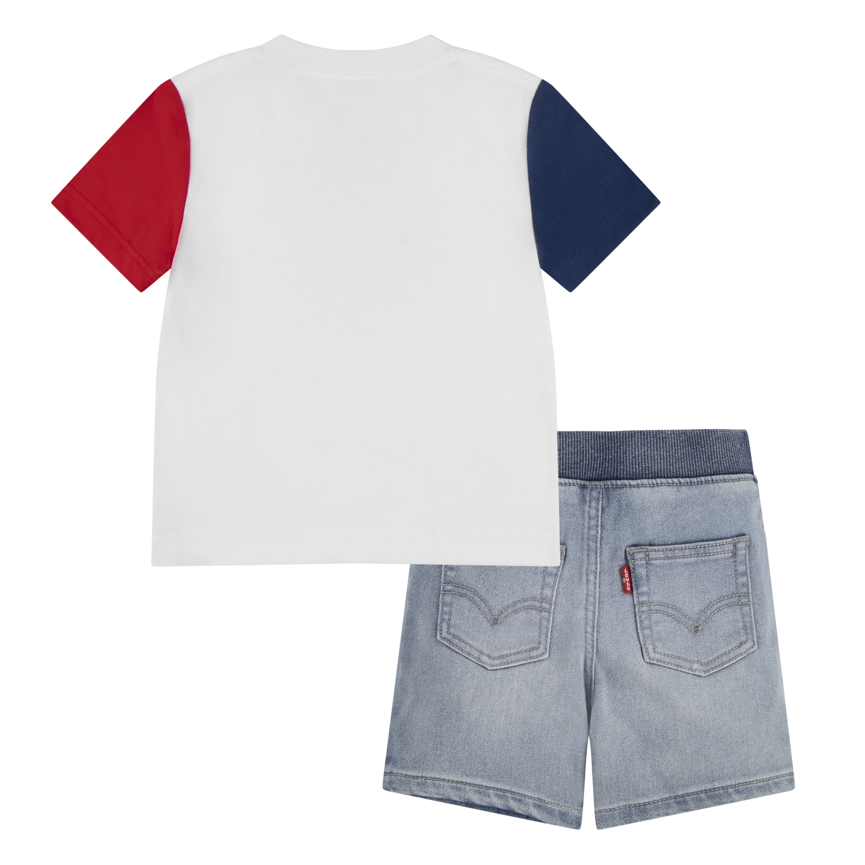 Levi's Toddler Boys American Smiley Denim Short Set, Sizes 2T-4T