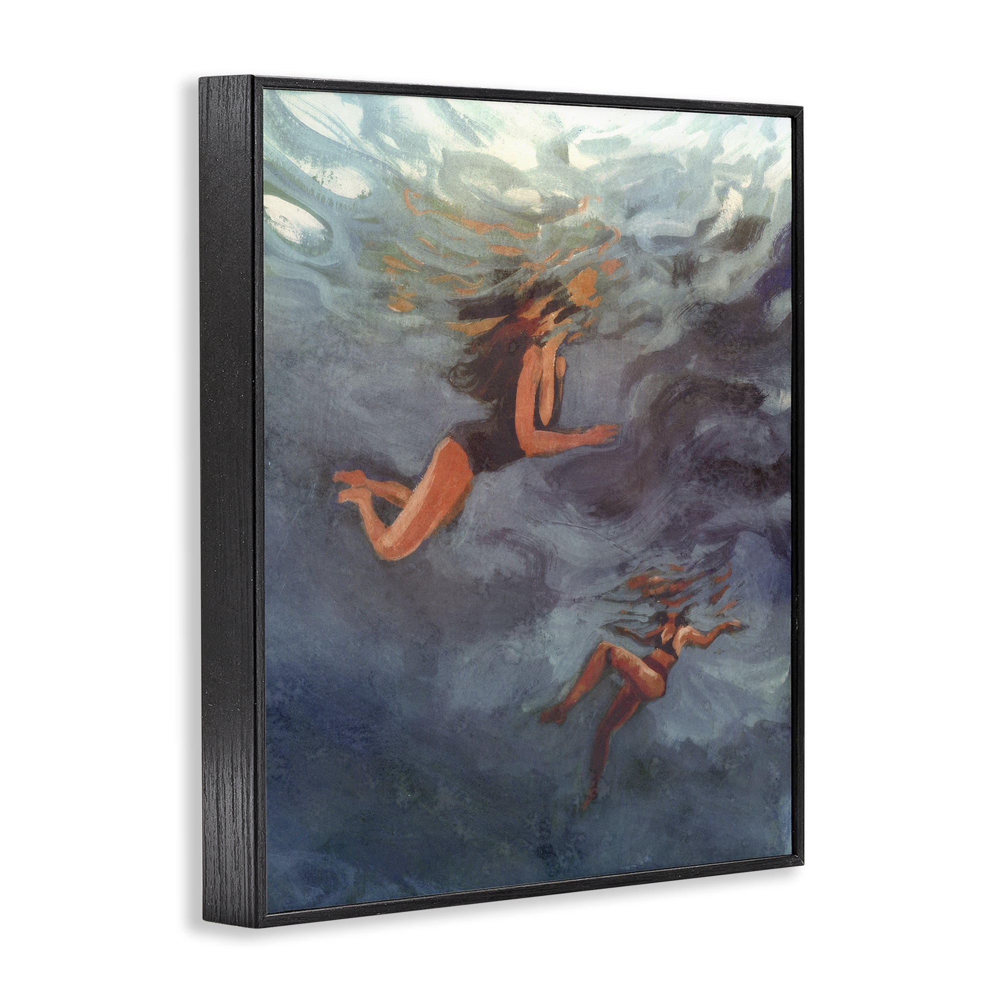 Stupell Industries Underwater Summer's Dance Black Framed Giclee Art, design by Victoria Barnes