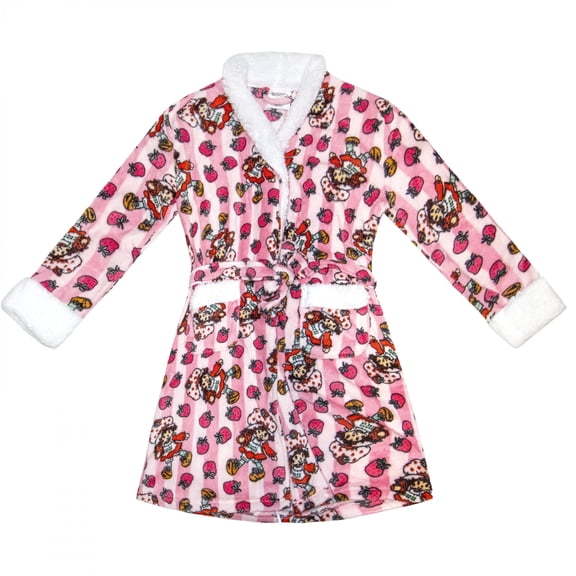 Strawberry Shortcake Berries and Stripes Sherpa Lined Robe-Small/Medium