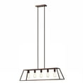 thumbnail image 3 of RADIANCE goods Industrial 5 Light Oil Rubbed Bronze Island Pendant Ceiling Fixture 38" Wide, 3 of 12
