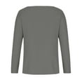 thumbnail image 3 of Turilly Women's Casual Tops Solid Color V-Neck Long Sleeved Regular Sleeve Top, 3 of 4