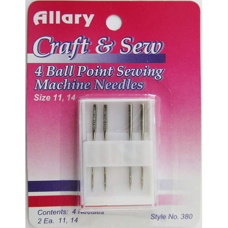 Allary 4 Ball Point Sewing Machine Needles
