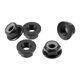 thumbnail image 1 of 5 Pcs M6*1.0 Tuercas de brida para automóvil de aleación de aluminio, anillo de goma, tuercas de brida de rosca hexagonal plana, 1 of 1