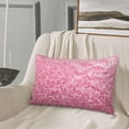 thumbnail image 5 of Zufioo Pink Glitter Print Double-sided Plush Pillow Cover,Decorative Pillow Protector without Pillow Core, Suitable for Sofa, Bedroom, Car-20"x30", 5 of 6