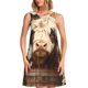 thumbnail image 1 of Balery Butterfly Cow Barrel Vestidos de verano para mujer con estampado: vestido holgado sin mangas, vestido playero informal y cómodo para días calurosos., 1 of 7