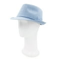 thumbnail image 2 of Premium Jeans Fabric Solid Color Fedora Hat, 2 of 5