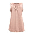 thumbnail image 2 of DuoJiaJ Womens Basic Summer Sleeveless Shirts Button Down Camis Tank Tops Women Vest Pink XXL, 2 of 4