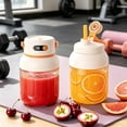 thumbnail image 6 of Portable USB C Rechargeable Juicer Cup, Leakproof Mixing Bottle with Digital Display & Straw, Multi Purpose Drink Container for Smoothie Protein Shake, Fit for Kitchen Gym Office Travel, 6 of 7