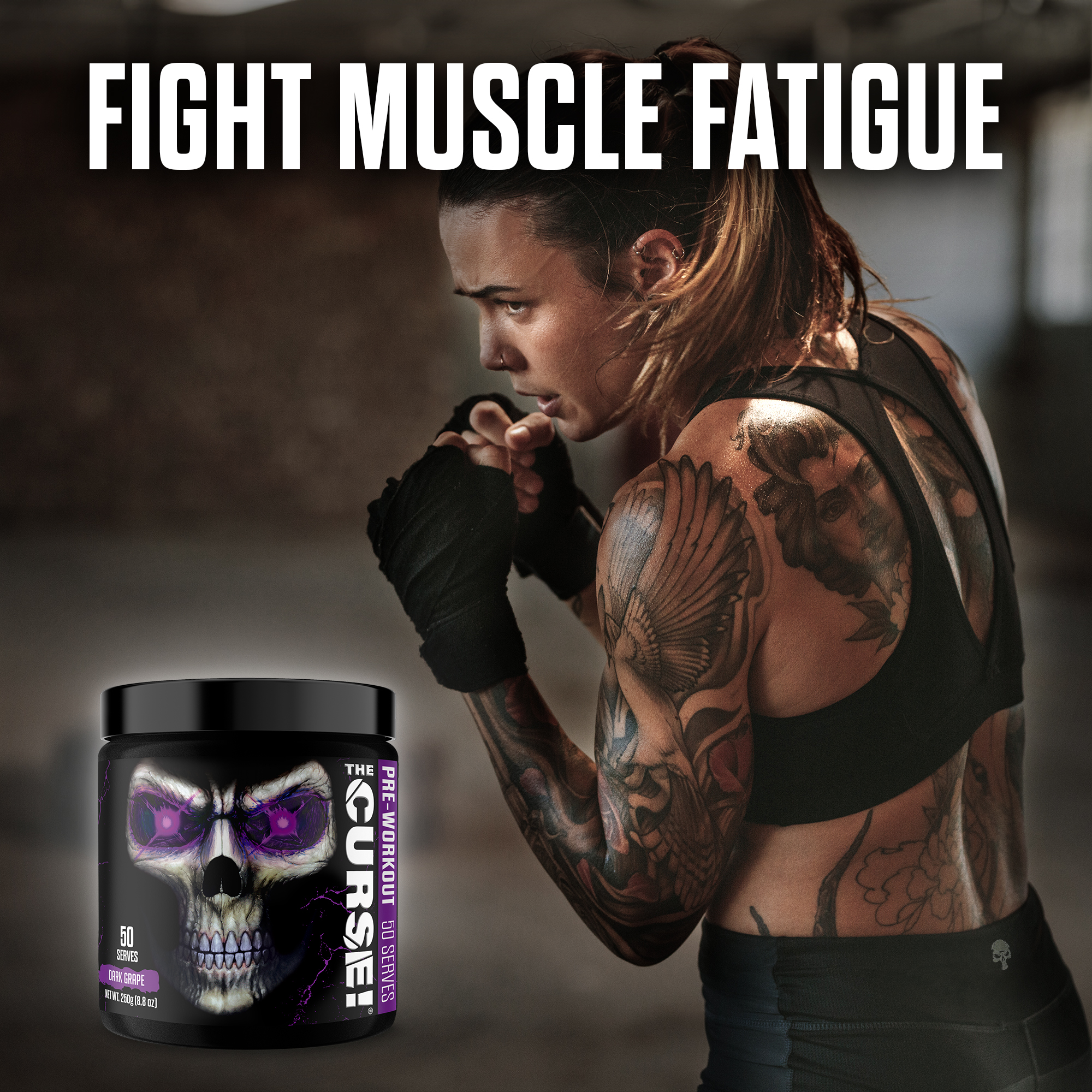 JNX Sports® The Curse Pre Workout Powder Dark Grape Pre Workout Mix for Energy and Focus, 50 Serves