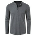 thumbnail image 3 of Zedker Men's Long Sleeve Henley Shirts Cotton 3-Button Fall Casual T-Shirts Solid Color Soft Basic Tops for Men, 3 of 7