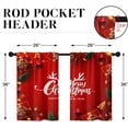 thumbnail image 5 of Christmas Kitchen Curtains Red Window Curtains Over Sink Set of 2, Gift Box Short Tier Curtain for Kitchen, Winter Happy New Year Kitchen Decor 26" x 36", 5 of 6
