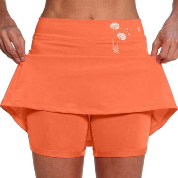 ibiyuan Knee Length Skirts For Women Tennis Skorts for Women Lightweight Golf Athletic Skirts with Shorts Underneath Summer Workout Pickleball Activewear