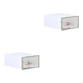 thumbnail image 2 of bedienty Flip Storage Clear Drawer Shoe Box Organiser Stackable Foldable Home Organizer men green 2Set, 2 of 6