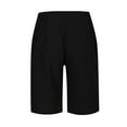 thumbnail image 4 of HCNTES Men's Walkshorts Drawstring Elastic Waist Lightweight Summer Beach Shorts Loose Fit(Black,M), 4 of 8