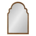 thumbnail image 3 of Kate and Laurel Hogan Wooden Arched Wall Mirror, 24 x 36, Rustic Brown, Vintage Moroccan Mirror for Wall, 3 of 8
