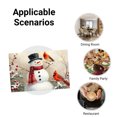 thumbnail image 5 of JOOCAR Snowman and Cardinals Winter Scene Linen Table Mats Set of 4 for Home Kitchen Table Decor 12x18 inch, 5 of 5