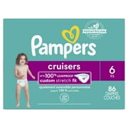 Pampers Cruisers Diapers Size 6, 86 Count (Select for More Options)