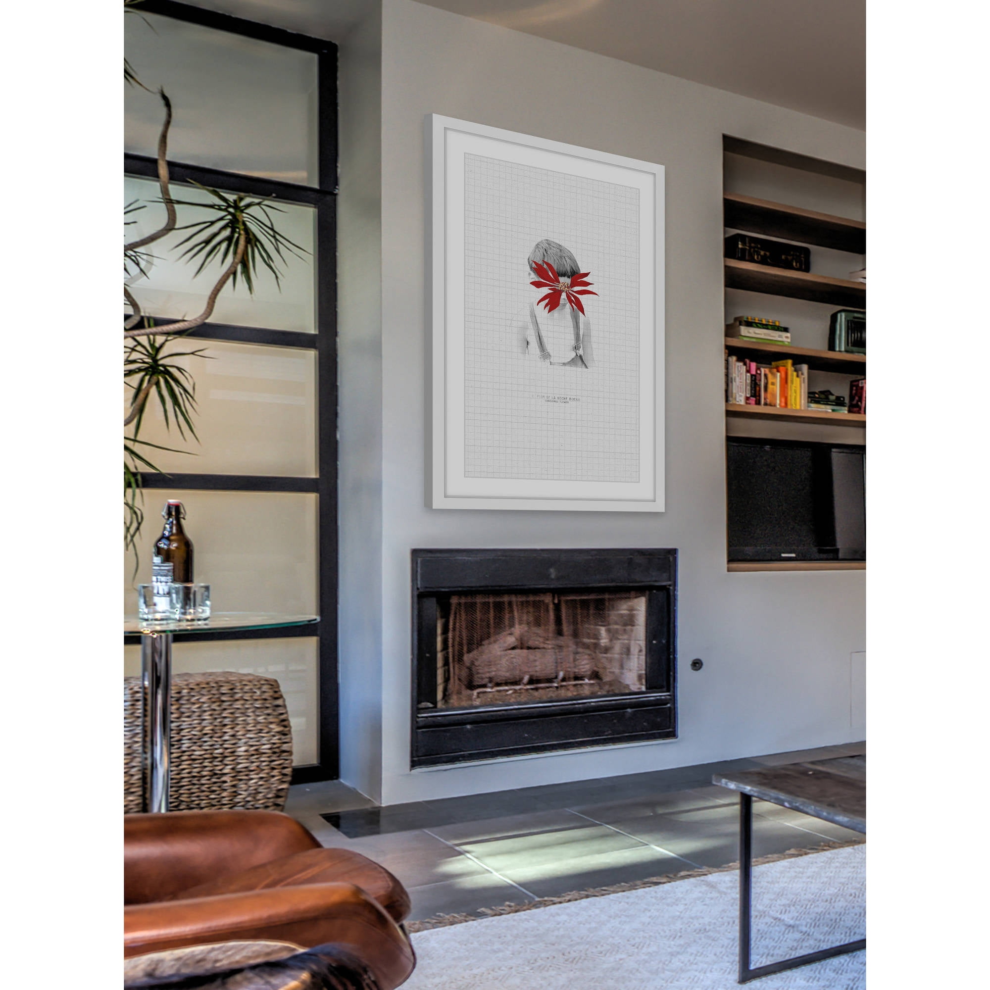 "Flor De La Noche Bueno II" Framed Painting Print