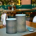 thumbnail image 3 of Yayeee Flameless Candles with Remote Flickering Battery Operated Multi Color Changing, Wood Grain, 3 of 7