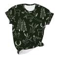 thumbnail image 3 of Patlollav Christmas Tops for Women,Ladies Short Sleeve T-Shirt Shirt, 3 of 6