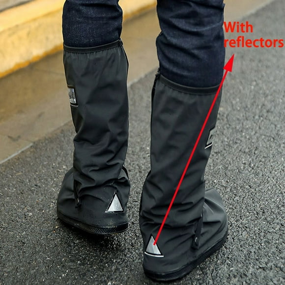LSLJS Water Shoes, Black Waterproof Rain Boot Shoe Cover, Men's Outdoors Slippery Wearproof Shoe Cover, Water Shoes, Beach Accessories