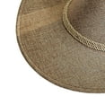 thumbnail image 7 of Visland Mens Straw Western Cowboy Hat Panama Hat Fedora Outdoor Wide Brim Hat with Strap, 7 of 7