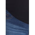 thumbnail image 4 of Women’s Maternity Skinny Jean Stretch Denim Pants with Full Panel Over Belly Waistband Slim Fit Mid Blue, 4 of 5