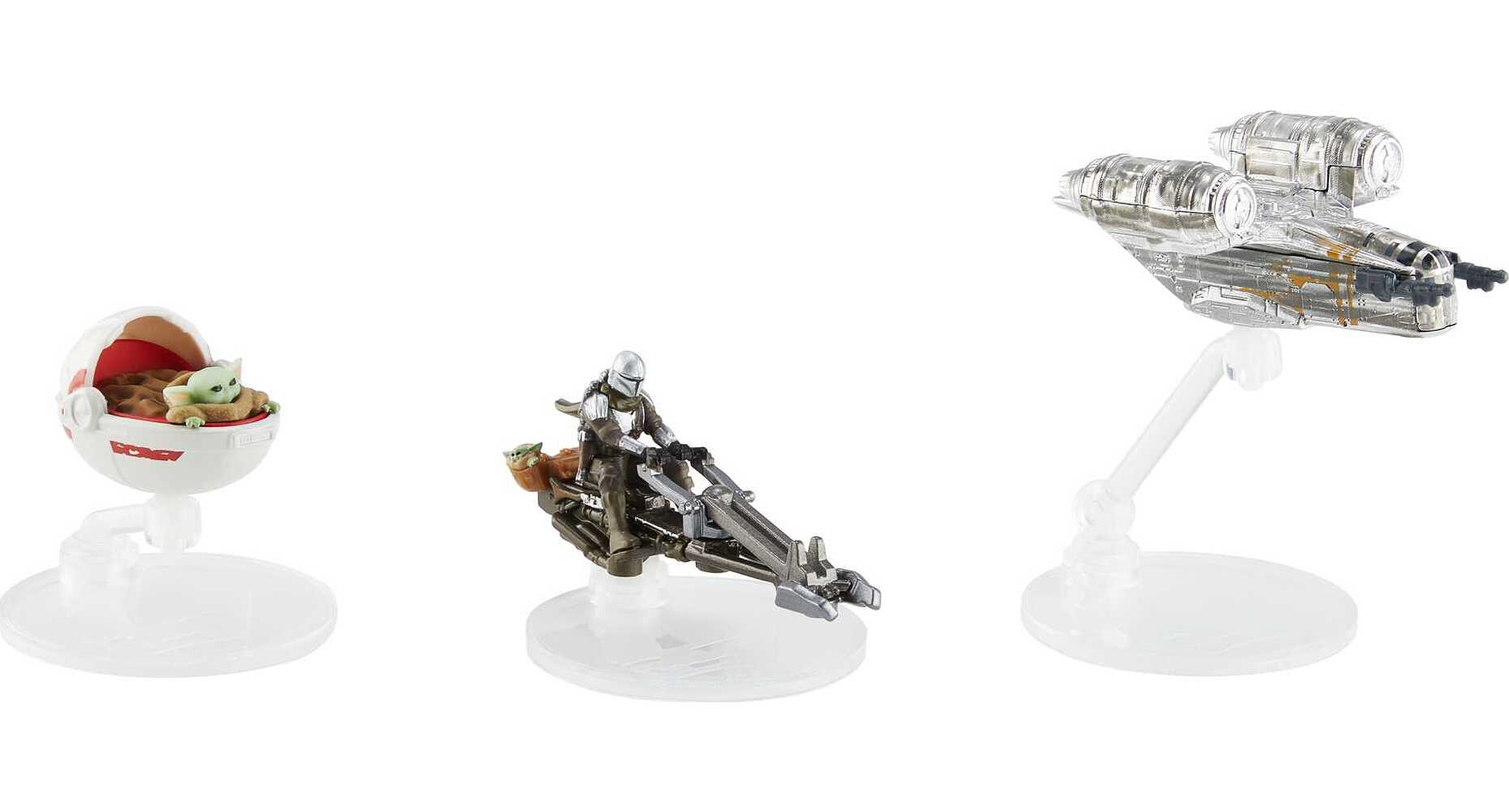 Hot Wheels Star Wars Starships 3-Pack Inspired by The Mandalorian, Set of 3 Die-Cast Ships - image 3 of 4