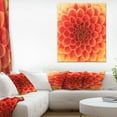 thumbnail image 1 of Abstract Orange Flower Design - Floral Canvas Art Print, 1 of 3