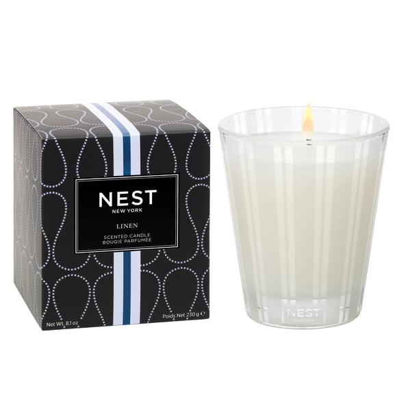 Candle NEST Fragrances Classic con aroma a lino, 240 ml