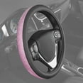 thumbnail image 5 of BDK Bling Bling Diamond Leather Steering Wheel Cover with 9 Rows Crystal Rhinestones, Universal Fit 14.5-15.5 Inch for Women / Girls (Pink), 5 of 7