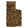 thumbnail image 2 of Black and Brown Leopard Print Teens Toddler Nap Mat with Pillow, Sleeping Mat Bag for Preschool Daycare 50"x20", 2 of 6