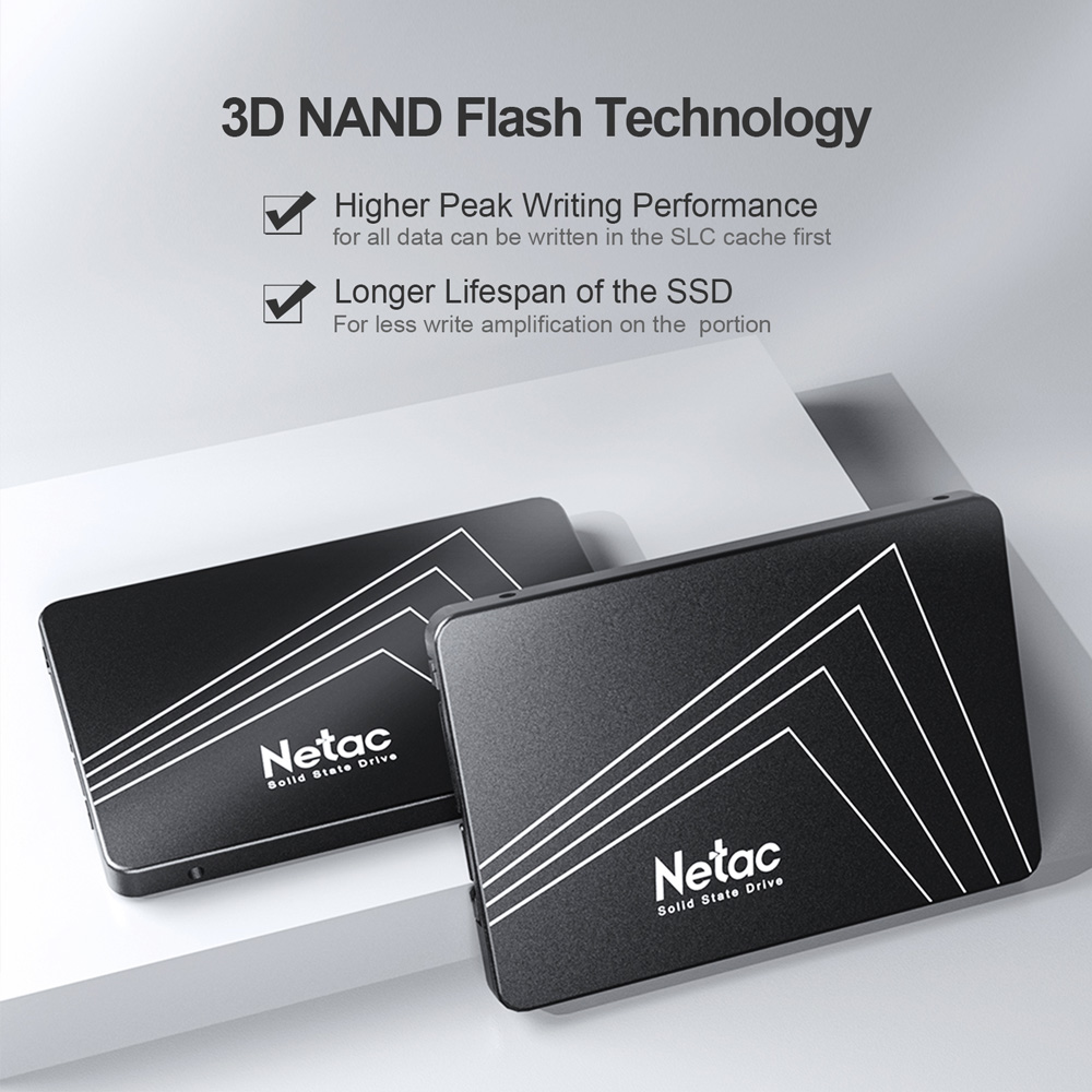 Netac 120GB SSD 2.5 inches SATA III Internal Solid State Hard Drive for PC Laptop, up to 550MB/s