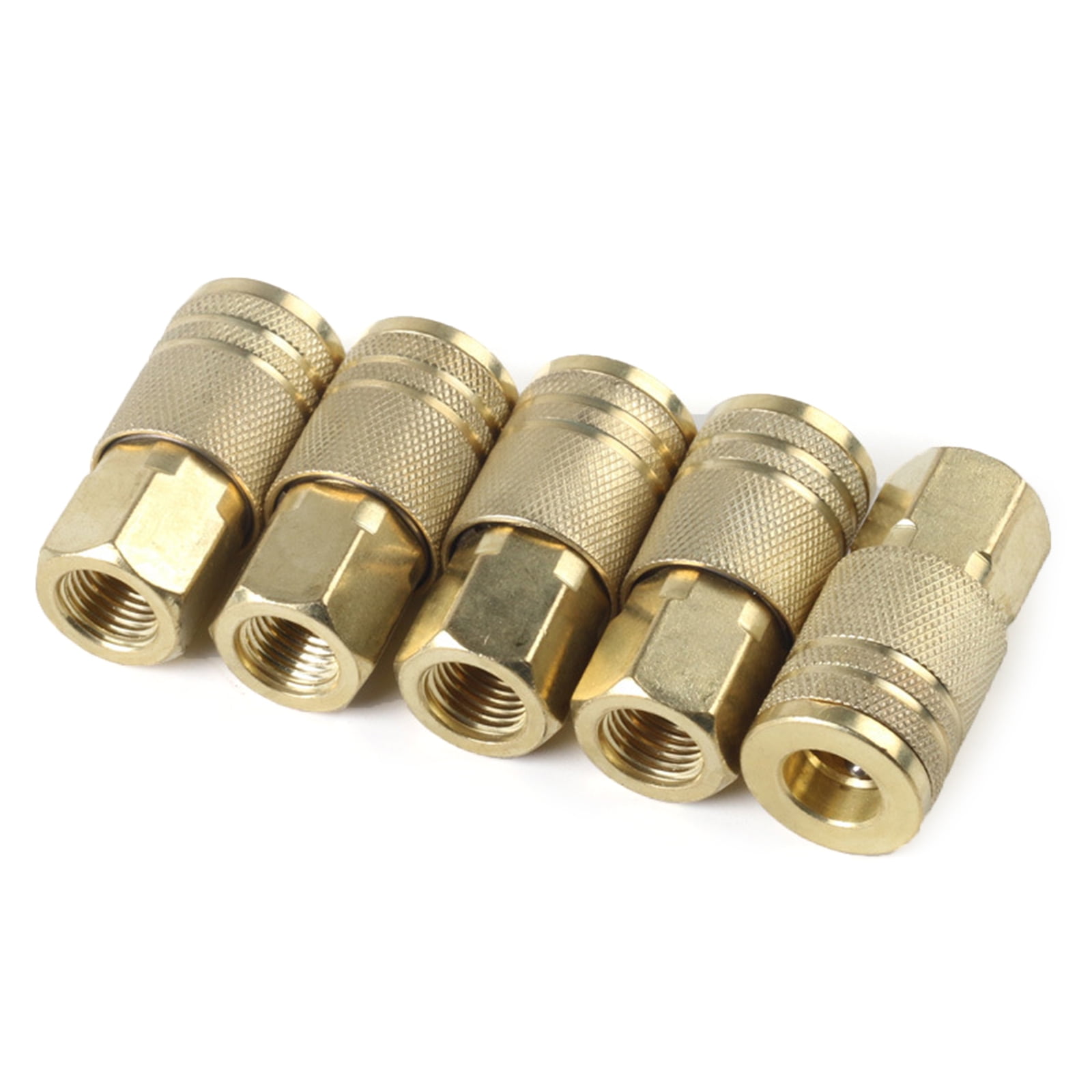 1/4inch Brass Female Air Hose Fittings Air Compressor Connectors Pack of 12 for Secure Connection in Industrial Setting