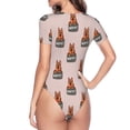 thumbnail image 4 of Naloa German Shepherd Dog Women's Short-Sleeved Onesie, One-Piece Swimsuit for Parties, dates, clubs - Small, 4 of 9