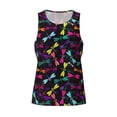 thumbnail image 4 of Fotbe Colorful Dragonflies Pattern Men's Quick Dry Workout Tank Top Gym Muscle Tee Fitness Bodybuilding Sleeveless T Shirt Breathable Workout Shirt-X-Large, 4 of 9