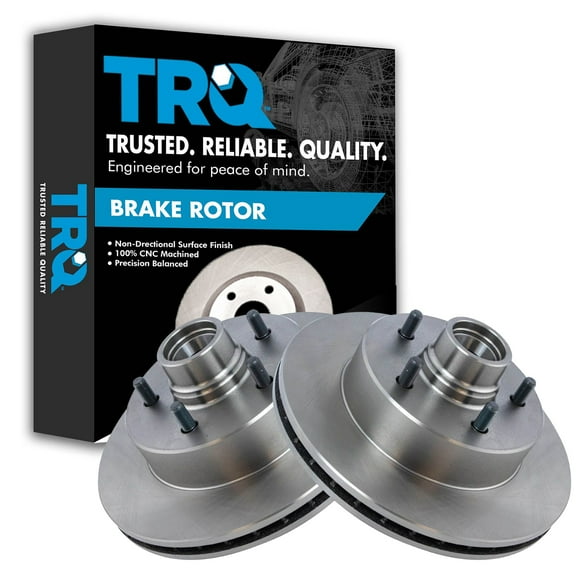TRQ Front Brake Rotors Set Vented Fits Select 1990-2002 Chevrolet Astro GMC Safari