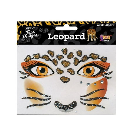 Glitter Leopard - Leopard Glitter Face Designs