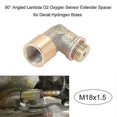 thumbnail image 3 of 90 Angled Lambda O2 Oxygen Sensor Extender Spacer For Decat Hydrogen Brass M18x1.5, 3 of 5