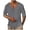 Gray, variant on Men's Long Sleeve Shirt Solid Color Deep V Neck Button Pullover Shirts Yoga Spring spring fall winter Beach Vacation Tops