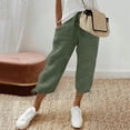 thumbnail image 2 of Noric Capri for Women Cotton Drawstring Waist Casual Loose Fit with Side Pockets for Everyday Lounge Wear, 2 of 9