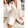 thumbnail image 5 of Contrast Trim Belted Robe, 5 of 5