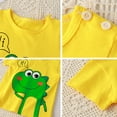 thumbnail image 4 of Ketyyh-chn99 Boys Tops Boys Outfits Children Kids Boys Print Casual T Shirt Clothes Tops Girls Boys Tops Summer Yellow,6-12 Months, 4 of 5