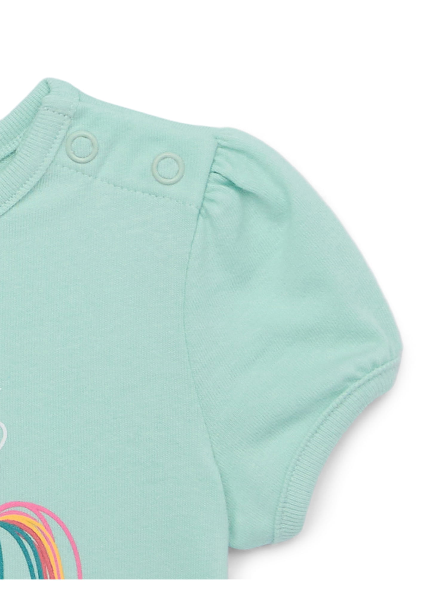 Garanimals Baby Girl Puff Short Sleeve Graphic Bodysuit, Sizes 0-24 Months