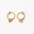 thumbnail image 6 of Huhudde 1Pair Gold Silver No Ear-hole DIY Clip On Circle Hoop Earring For Jewelry Making, 6 of 14