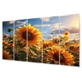 thumbnail image 2 of Designart "Paradise Sunrise Germany Sunflower painting I" Floral Wall Art Prints Set, 2 of 5
