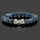 thumbnail image 4 of Pulsera con mancuernas para hombre y mujer, brazalete de cuentas ajustable, joyería de Yoga, brazaletes originales, color negro, 4 of 4