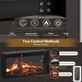 thumbnail image 2 of Vecenuy Fluted Fireplace TV Stand Up to 80" TVs, Modern Entertainment Center with 30" Electric Fireplace, Luxury Media Console with Adjustable Shelves for Living Room, Natural Oak, 2 of 9