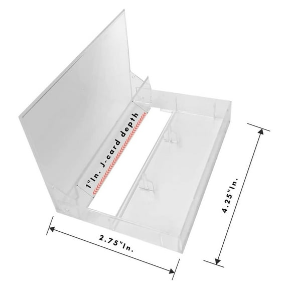 Audio Cassette Tape case Clear/Clear Square Edge Audio Cassette Tape Storage 100 Pack