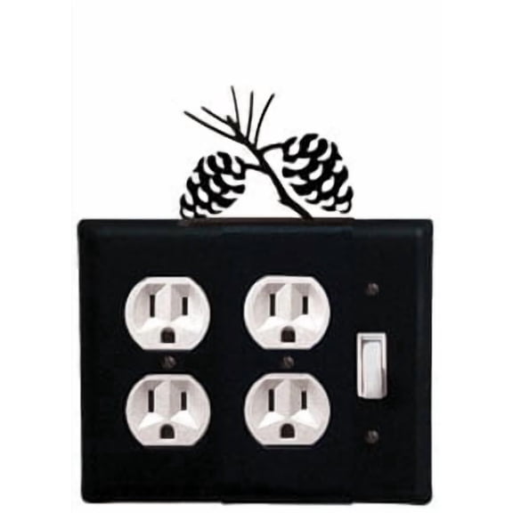 Pinecone Double Outlet CUSTOM Product Single Switch Cover